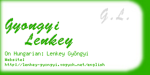 gyongyi lenkey business card
