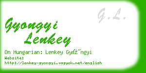 gyongyi lenkey business card